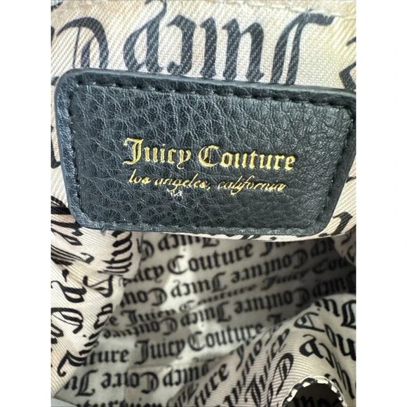 Juicy Couture Faux Leather Convertible Satchel Handbag Black (Pre-owned) - Picture 3 of 9
